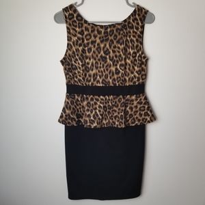 Cheetah print peplum style dress 6
